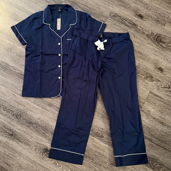 J. Crew Dreamy cotton-blend short-sleeve pajama pant set